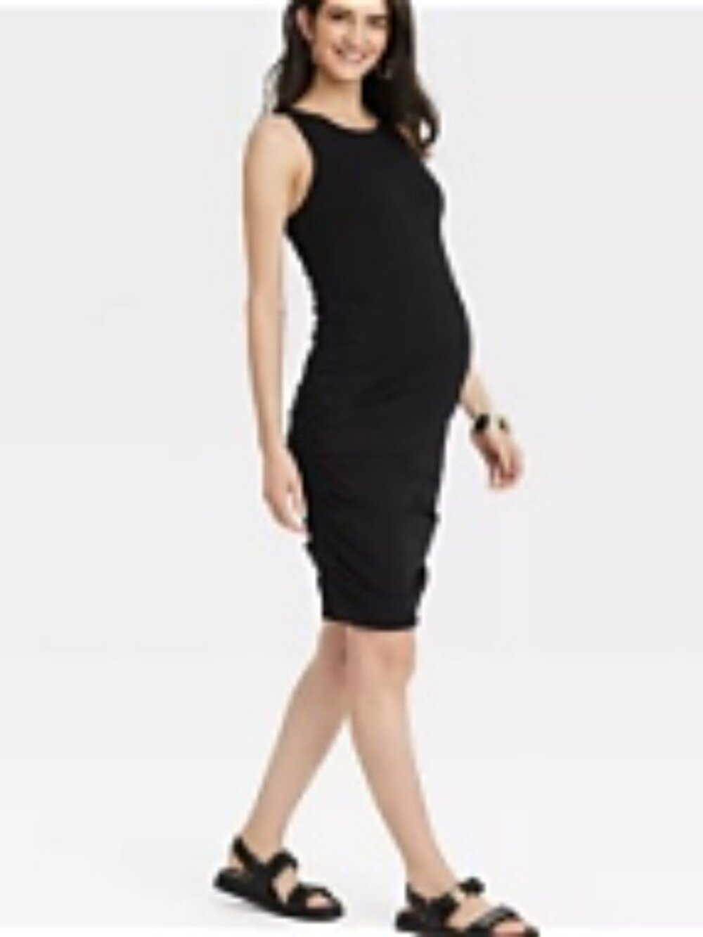 Ingrid & Isabel Maternity Essential Bodycon Tank Dress in Black Size Small NWT